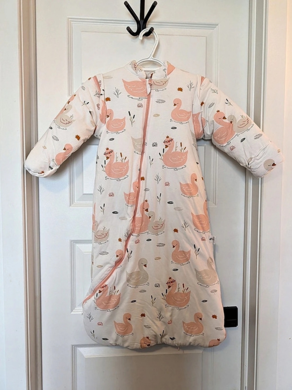 Swan Print Cotton Sleep Sack Size Large 3.5 Tog